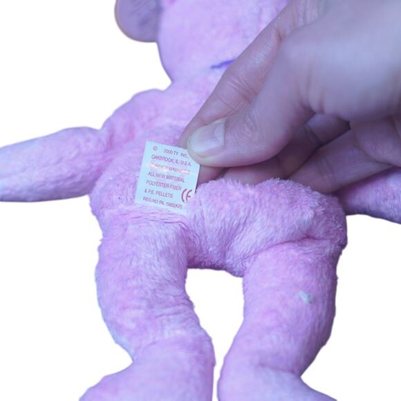 TY Beanie Baby “Eggs” 2000 Pink Easter Bear Retired Embroidered Egg MWMT - Picture 11 of 11